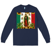 Navy our lady of guadalupe Long Sleeve Tee - JahusDesignShop