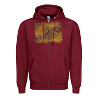 Burgundy leopard background Zipper Hoodie - BarkalooDesign