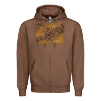 Chestnut leopard background Zipper Hoodie - BarkalooDesign