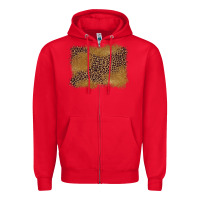 Red leopard background Zipper Hoodie - BarkalooDesign