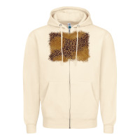 Sandshell leopard background Zipper Hoodie - BarkalooDesign