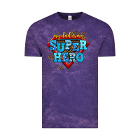 Cloud Purple my dad is my super hero Vintage Tee - AdoDesignShop