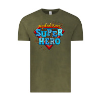 Vintage Olive my dad is my super hero Vintage Tee - AdoDesignShop