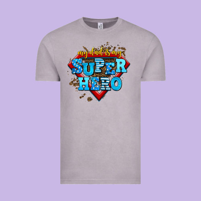 My Dad Is My Super Hero Vintage Tee Designed By Adodesignshop