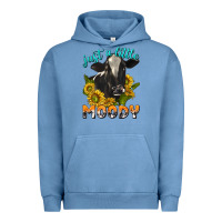 Pigment Pebble Blue Just a Little Moody Urban Hoodie - texasbilliewilder