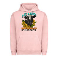 Pigment Salmon Just a Little Moody Urban Hoodie - texasbilliewilder