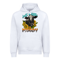 White Just a Little Moody Urban Hoodie - texasbilliewilder