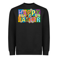 Happy Easter With Eggs Heavyweight Sweatshirt | Teevron
