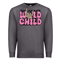 Charcoal Heather wild child pink skeleton Premium Sweatshirt - MaliasSmallBusiness