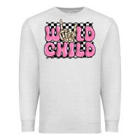 Oatmeal Heather wild child pink skeleton Premium Sweatshirt - MaliasSmallBusiness