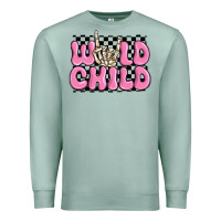 Seafoam wild child pink skeleton Premium Sweatshirt - MaliasSmallBusiness