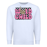 White wild child pink skeleton Premium Sweatshirt - MaliasSmallBusiness