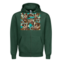 Sports Green western cowhide sunflower baby cow Zipper Hoodie - BarkalooDesign