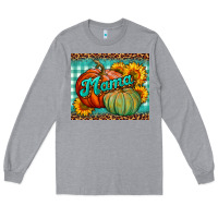 Heather Grey pumpkin mama mouse pad Long Sleeve Tee - BundleAndBundleShop