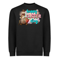 Black Happy Easter Day rodeo Easter Day Heavyweight Sweatshirt - CowGirlArtShop