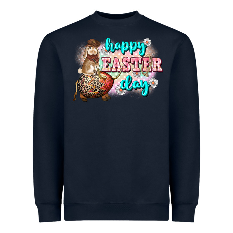Happy Easter Day Rodeo Easter Day Heavyweight Sweatshirt by CowGirlArtShop | Teevron