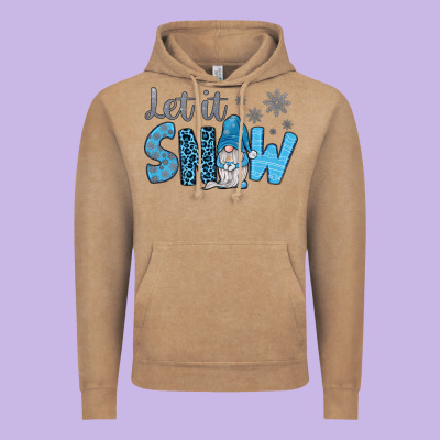 Let It Snow Vintage Hoodie Designed By Jahusdesignshop