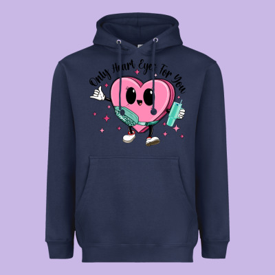 Only Heart Eyes For You Heavyweight Hoodie Designed By Maliassmallbusiness