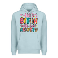 Blue Mist bad bitch with bad anxiety Premium Hoodie - Artiststas