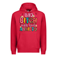 Cardinal bad bitch with bad anxiety Premium Hoodie - Artiststas
