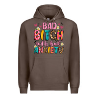 Coffee bad bitch with bad anxiety Premium Hoodie - Artiststas