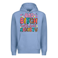Colony Blue bad bitch with bad anxiety Premium Hoodie - Artiststas