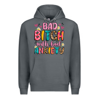 Rock bad bitch with bad anxiety Premium Hoodie - Artiststas