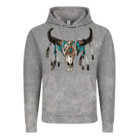 Cloud Rock boho bull skull Vintage Hoodie - RanaPortraitStore