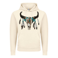 Vintage Artic boho bull skull Vintage Hoodie - RanaPortraitStore