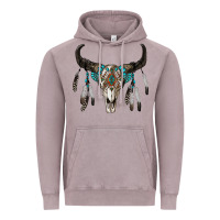 Vintage Zinc boho bull skull Vintage Hoodie - RanaPortraitStore