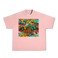 Salmon western farm life truck sunflowers  mousepad Urban Heavy Tee - HRA Design Shop