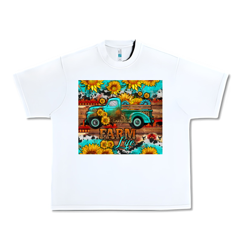 Western Farm Life Truck Sunflowers  Mousepad Urban Heavy Tee by HRA Design Shop | Teevron