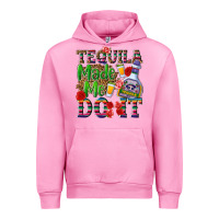 Fuchsia Pink Tequila made me do it Urban Hoodie - NancyCooperArtShop
