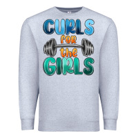 Heather Grey curls for the girls Premium Sweatshirt - MaliasSmallBusiness