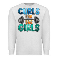 Oatmeal Heather curls for the girls Premium Sweatshirt - MaliasSmallBusiness