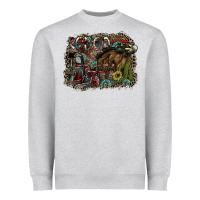 Heather Grey rodeo Heavyweight Sweatshirt - SublimationCraftShop