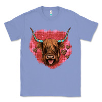 Colony Blue highland cow valentines Classic Tee - JahusDesignShop