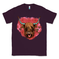 Plum highland cow valentines Classic Tee - JahusDesignShop
