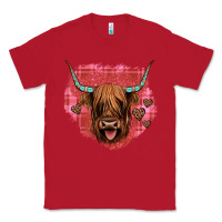 Red highland cow valentines Classic Tee - JahusDesignShop