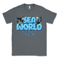Charcoal Heather Sea World 2025 Classic Tee - CowhideDigitalArt