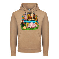 Vintage Coffee farm truck animals Vintage Hoodie - Zillion Design Studio