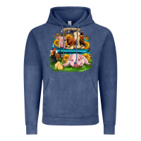 Vintage Denim farm truck animals Vintage Hoodie - Zillion Design Studio