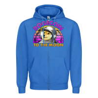 True Royal doge coin to the moon 80's retro sunset Zipper Hoodie - Jasminsmagicworld