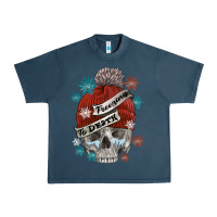 Midnight Navy freezing to death skull Urban Heavy Tee - FaDigitalArtStudio