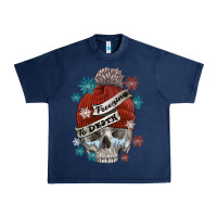 Navy freezing to death skull Urban Heavy Tee - FaDigitalArtStudio