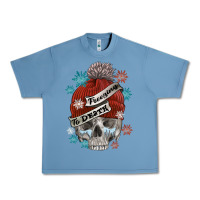 Pebble Blue freezing to death skull Urban Heavy Tee - FaDigitalArtStudio