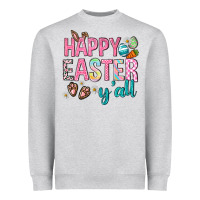 Heather Grey Happy Easter y'all Heavyweight Sweatshirt - Neo Western