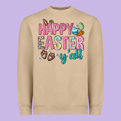 Happy Easter Y'all Heavyweight Sweatshirt Designed By Neo Western