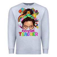 Heather Grey preschool teacher Premium Sweatshirt - NancyCooperArtShop