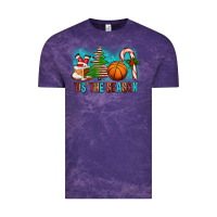 Cloud Purple Tis The Season Christmas With Basketball And Candy Cane Vintage Tee - FaDigitalArtStudio